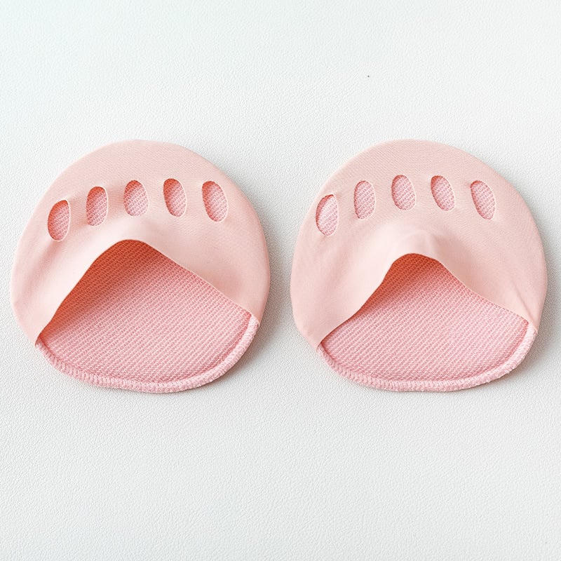 👠✨ Femtåede forfodspuder til kvinder | Stødabsorberende indlægssåler til højhælede sko | Sort/beige