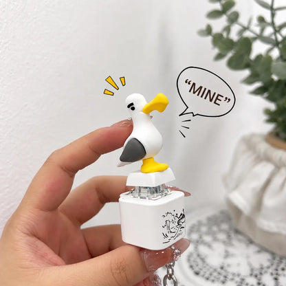 Seagull MINE! Knap-nøglering – ægte lyd og LED-lys