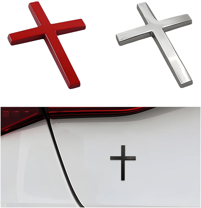 Køb en, få en gratis!✝️ Metal Jesus Kristus kors-badge-klistermærker