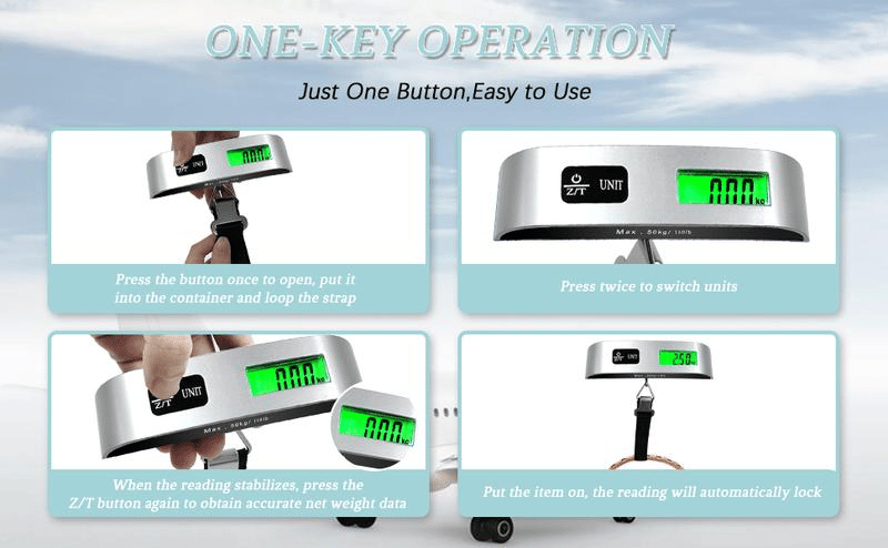 Bærbar digital bagagevægt Nøjagtig vejnin