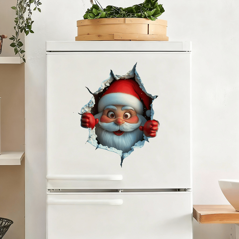 🎄3D Wall-Breaking Santa Claus Sticker