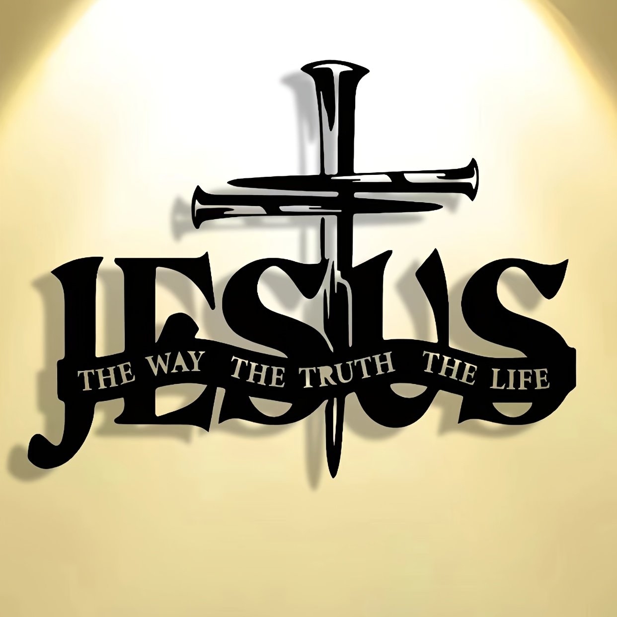 (🎁Sidste dag 49% rabat)🔥Jesus & Cross Design Wall Art - ⌛Limiteret håndlavet seri