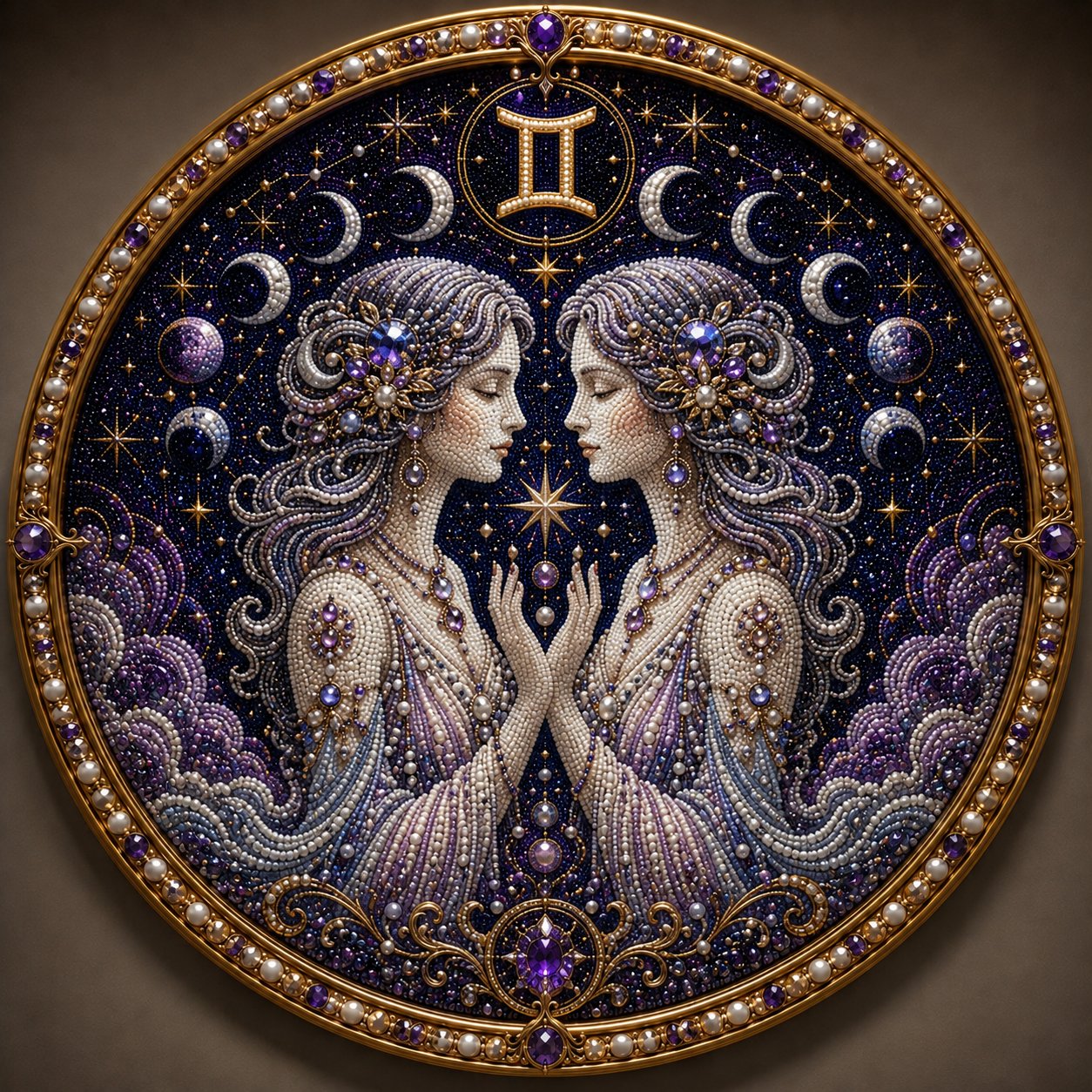 🔥 Perlekunstsæt med de 12 stjernetegn ♈🌙