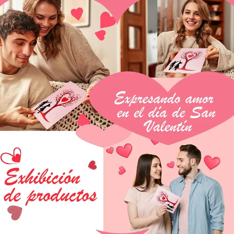 💌Premium 3D Pop-Up romantisk jubilæums- og valentinskor