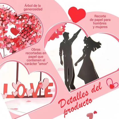 💌Premium 3D Pop-Up romantisk jubilæums- og valentinskor