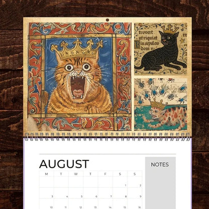 🐱Middelalderlige katte med kroner Kalender 2026