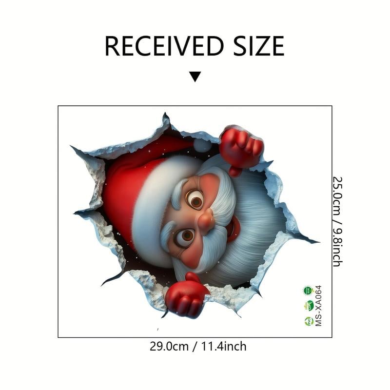 🎄3D Wall-Breaking Santa Claus Sticker