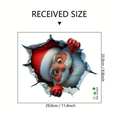 🎄3D Wall-Breaking Santa Claus Sticker