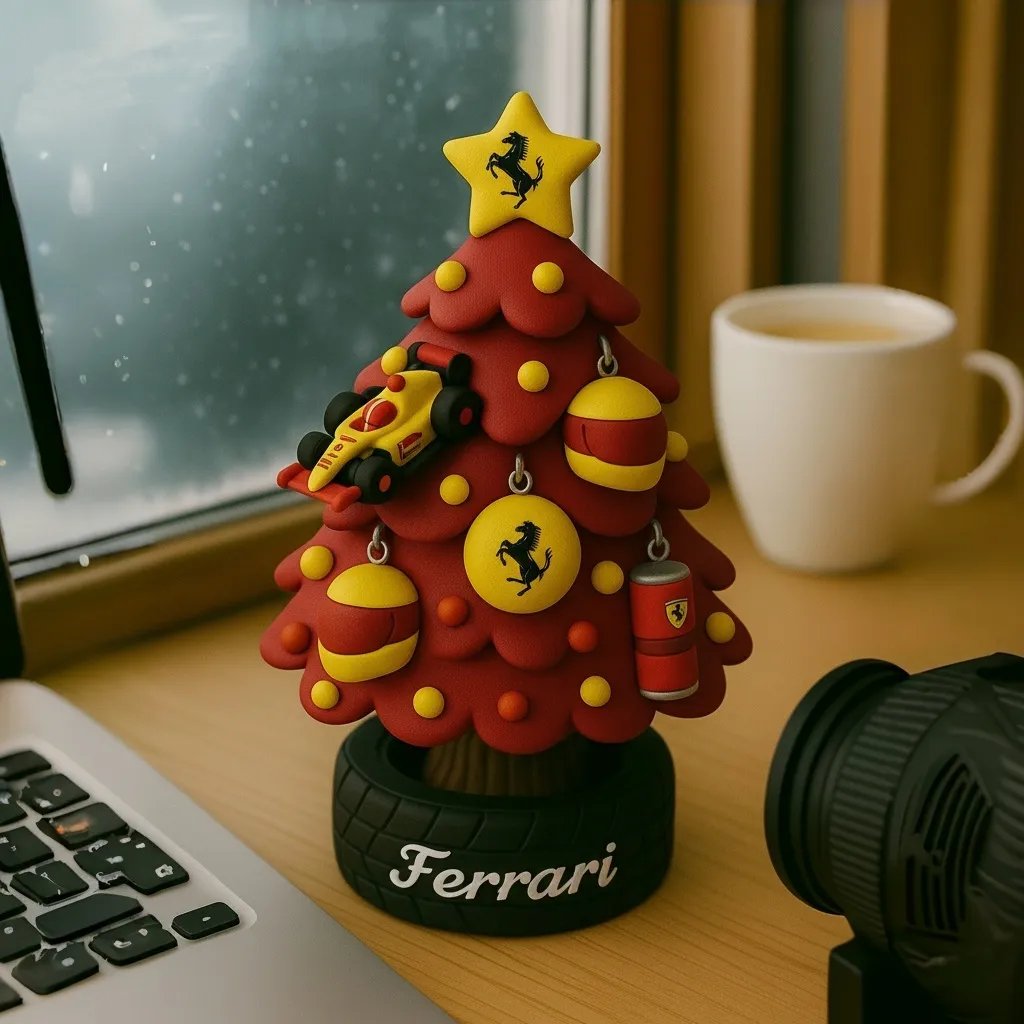 🎄🏎️ Mini-juletræ i F1-team-design