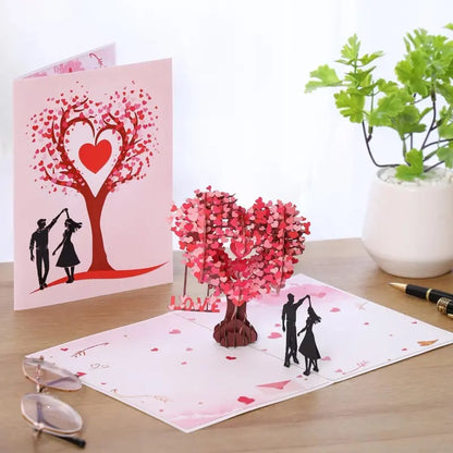 💌Premium 3D Pop-Up romantisk jubilæums- og valentinskor