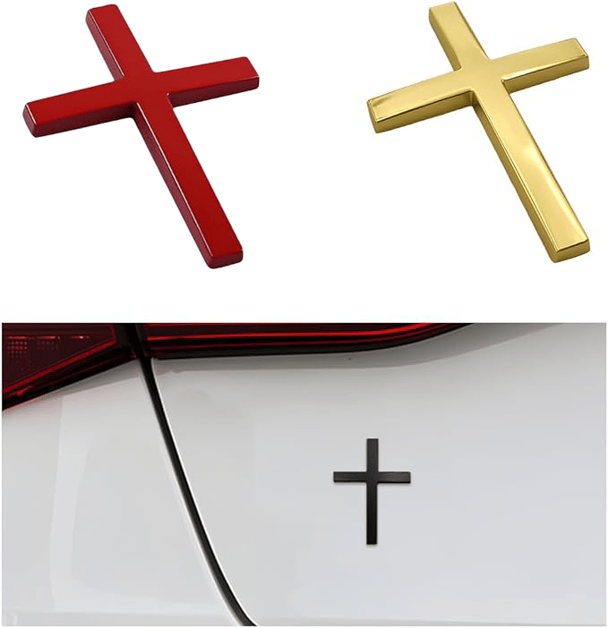 Køb en, få en gratis!✝️ Metal Jesus Kristus kors-badge-klistermærker