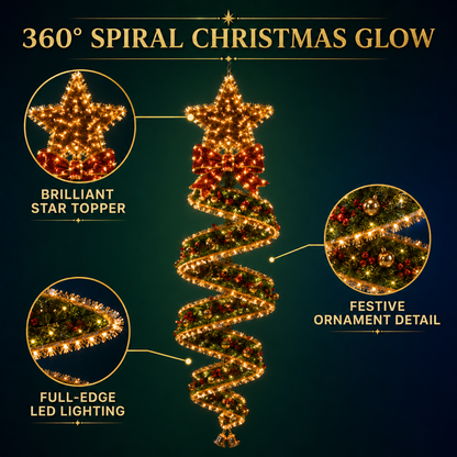 🎄Julemagi – Kollektion af spiralformede LED-lyskæder til ophæng