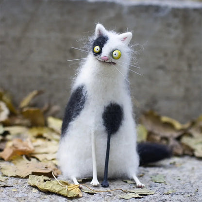 🎄✨Familiarer af uldfilt - skæve håndlavede følgesvend