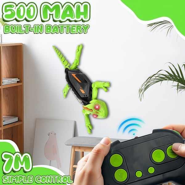 Infrarød vægklatrende gekko RC-legetøj med lys 🦎