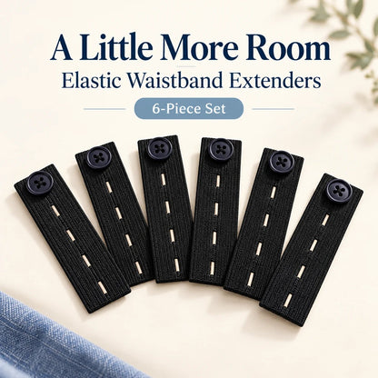 👖 Knapper til forlængelse af elastisk linning – justerbar pasform, sæt med 6 stk
