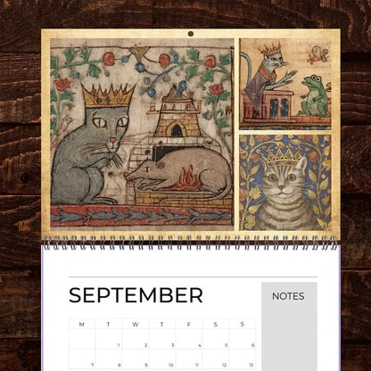 🐱Middelalderlige katte med kroner Kalender 2026