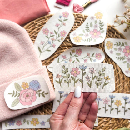 🌸Blomsterlinjer Designede blomsterbordurmønstre Broderimønstre – Broderi & Stitch for begynder