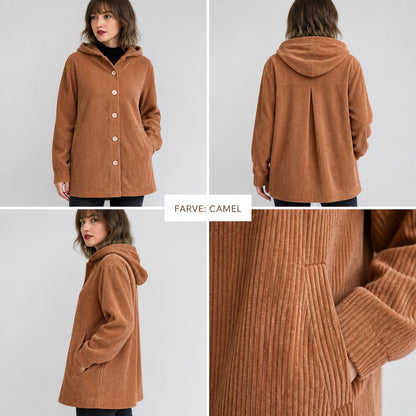 🧥 Årets Eksklusive Fløjlsjakke 2026 🍂 – Luksuriøs Corduroy Overshirt Med Hætte ✨