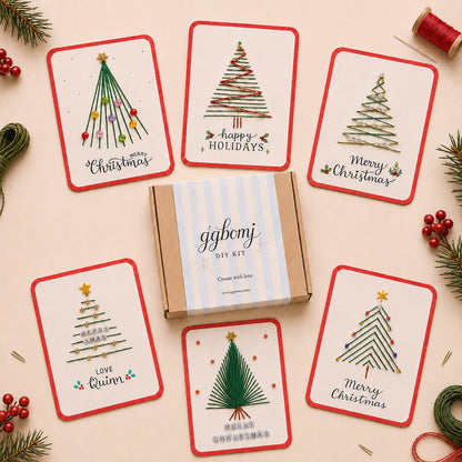 🎄🧵DIY-sæt til et julekort med string art