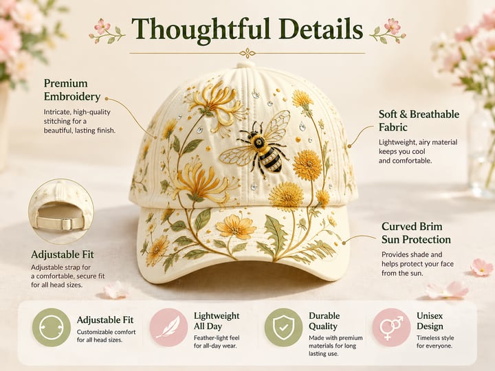 🔥Sidste dag – 50 % rabat 🌸🌿 Garden Morning Cap