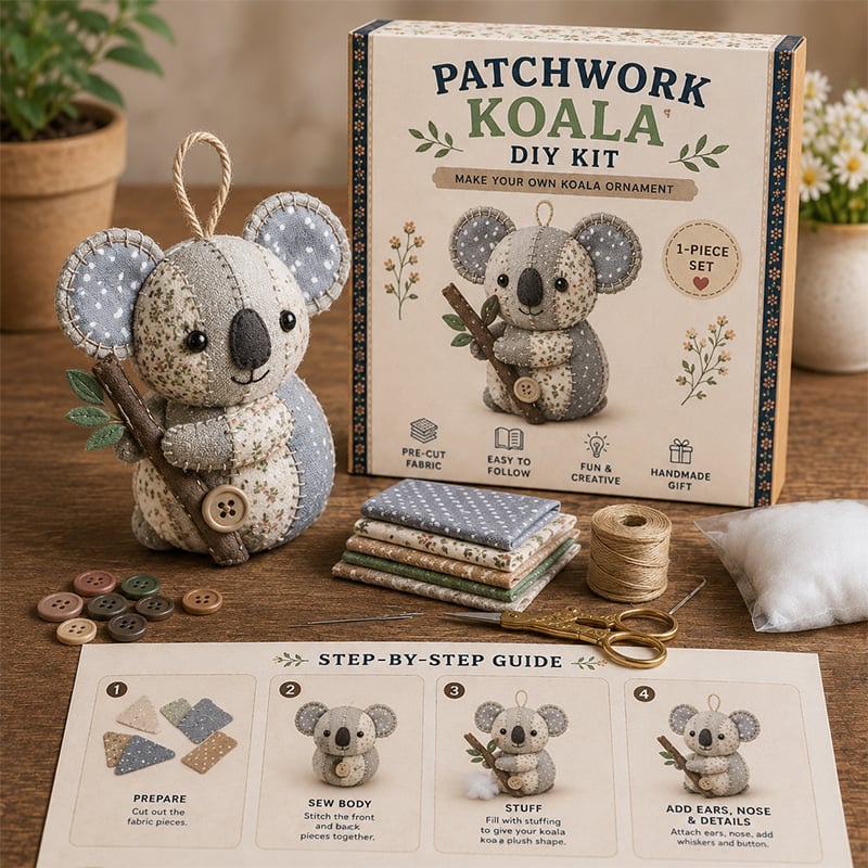 🧵DIY-sæt til patchwork-dyr – Lav dine egne søde dyr