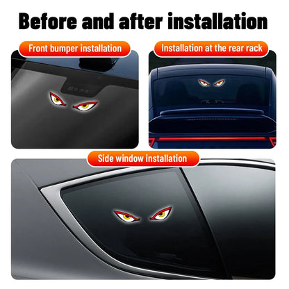 🔥Sidste dag med 49 % rabat – Solar Demon Eye LED-vindueslampe til bilen