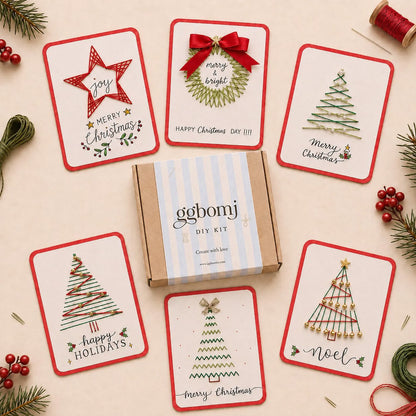 🎄🧵DIY-sæt til et julekort med string art