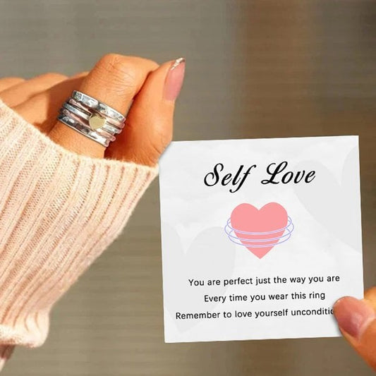 🔥Sidste dag 49% RABAT 🎁Self Love Spinner Hjertering 💖