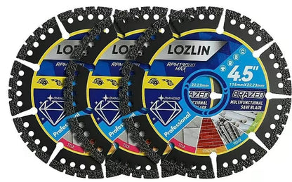 🔥SIDSTE DAG KUN 49 % RABAT🛠️LOZLIN 4,5" skæreklinger til flere materialer – tørskæring af metal, fliser, sten og plas