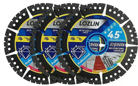 🔥SIDSTE DAG KUN 49 % RABAT🛠️LOZLIN 4,5" skæreklinger til flere materialer – tørskæring af metal, fliser, sten og plas