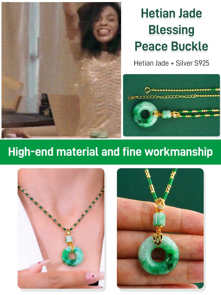 Hetian Jade Prayer Peace Spænd