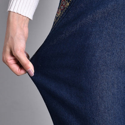 👖Kvindejeans med sidelommer og elastisk talje🔥🔥（👖Kvindejeans med sidelommer og elastisk talje🔥🔥）