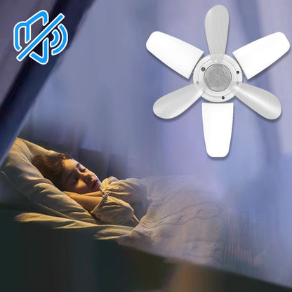 Husholdningsloftventilator med lys og fjernbetjenin