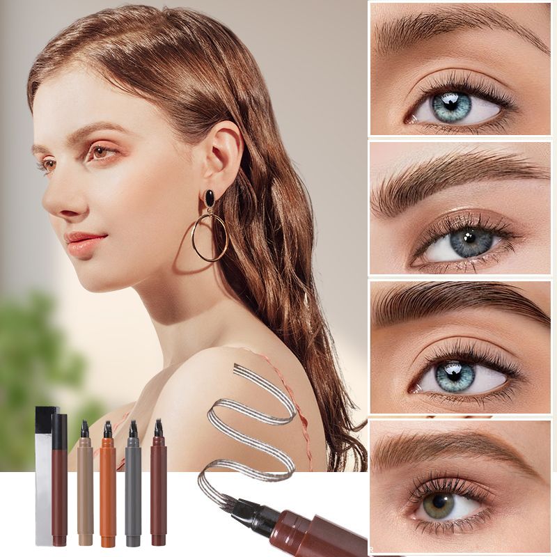 📢📢Køb 1 Få 1 gratis💄✨Vandtæt 4-i-1 skæg- og øjenbrynspen - Holdbar og uden snavs