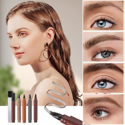 📢📢Køb 1 Få 1 gratis💄✨Vandtæt 4-i-1 skæg- og øjenbrynspen - Holdbar og uden snavs