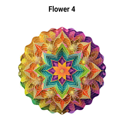 3D farverigt roterende vindspil ornamen