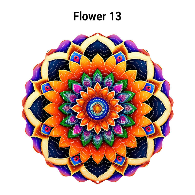 3D farverigt roterende vindspil ornamen