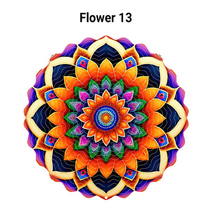 3D farverigt roterende vindspil ornamen