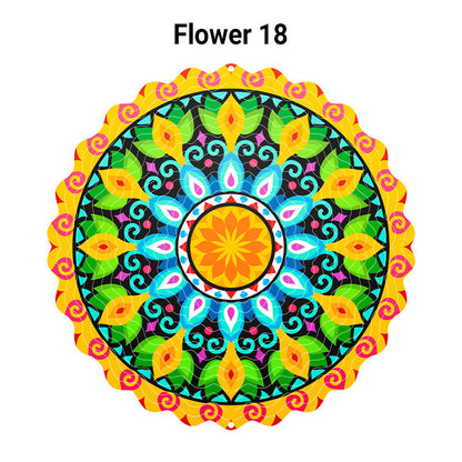 3D farverigt roterende vindspil ornamen