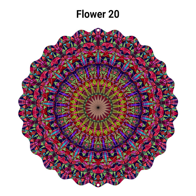 3D farverigt roterende vindspil ornamen