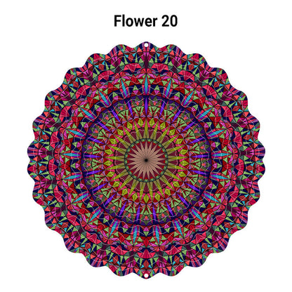 3D farverigt roterende vindspil ornamen