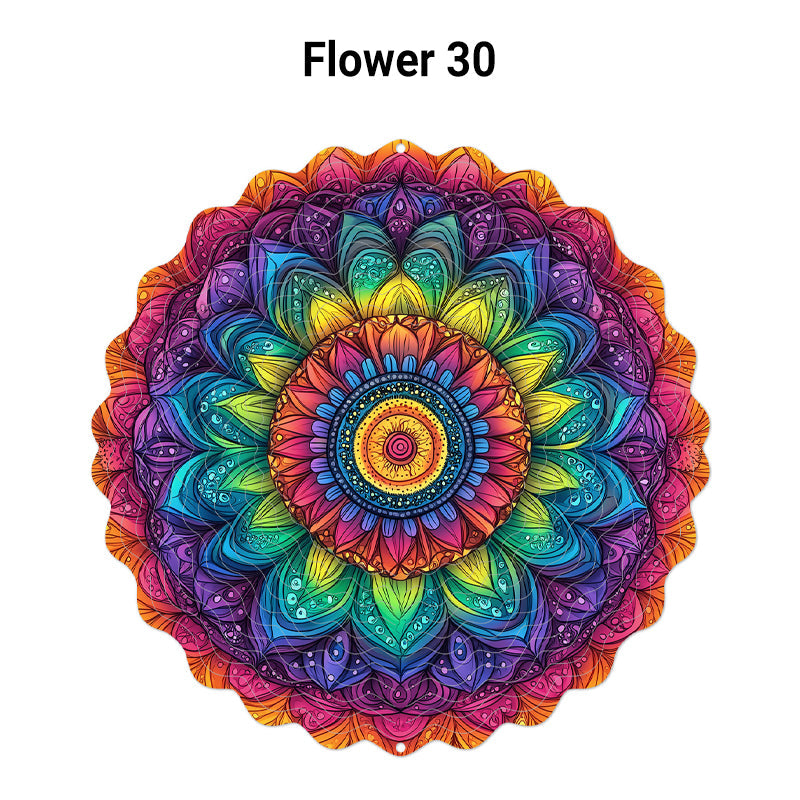 3D farverigt roterende vindspil ornamen