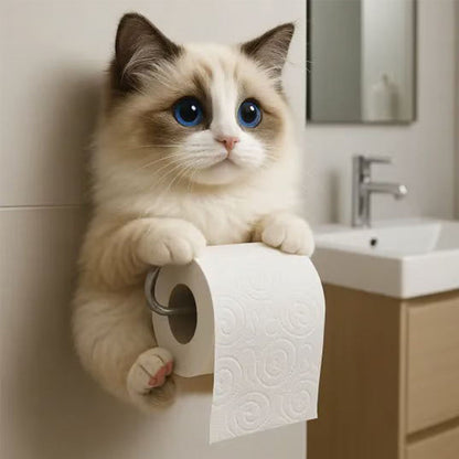 🧻Vægmonteret toiletrulleholder til katte🐾