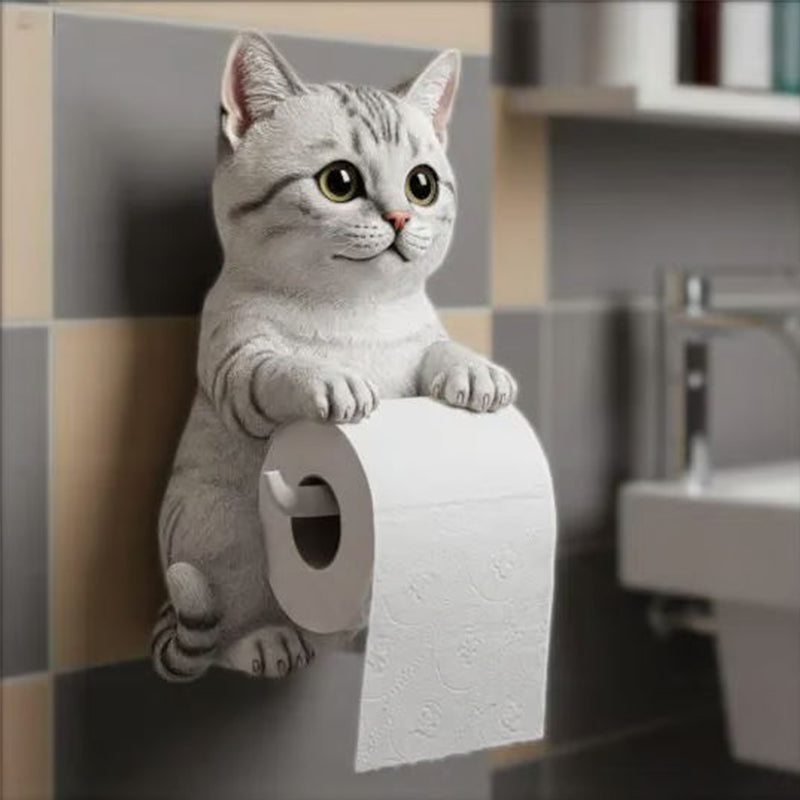 🧻Vægmonteret toiletrulleholder til katte🐾