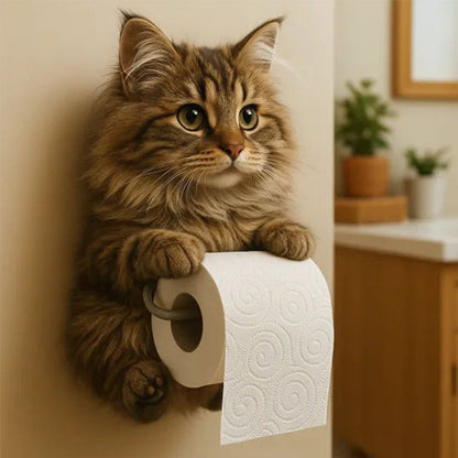 🧻Vægmonteret toiletrulleholder til katte🐾