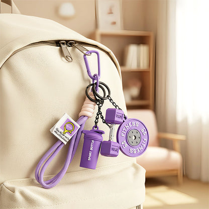 Kreativ nøglering med fitness-tem