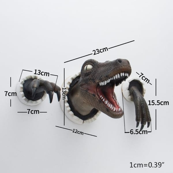 🎉3D dinosaur-vægdekoration