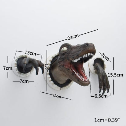 🎉3D dinosaur-vægdekoration
