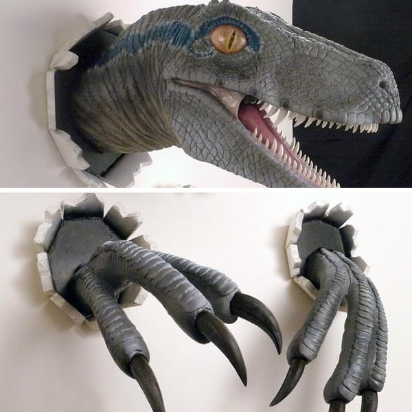 🎉3D dinosaur-vægdekoration
