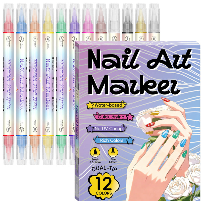 🔥50% off⏰Double‑Headed Nail Art Pen Set